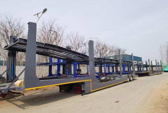 Fuwa / BPW 3 Axle Car Trailer Semi Car Transporter 40t-60t Loading Weight
