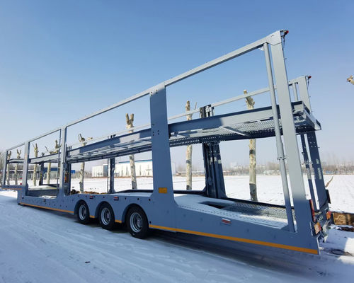2 Axle Truck Semi Trailer Car Carrier Transport Semi Truck Trailer For Chinese Market