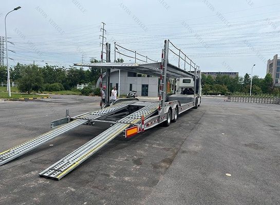 Van Type Two Axle Car Trailer CE Certification For Transporting 8 Cars