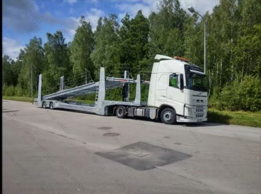 Van Type Two Axle Car Trailer CE Certification For Transporting 8 Cars