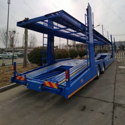 2 Axles Double Deck SUV Car Carrier Trailer 8 Pickup Trucks Semi Car Trailer