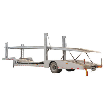 Flatbed 4 Car Carrier Trailer For Single Axle Pickup Truck Car Transport Semi Trailer
