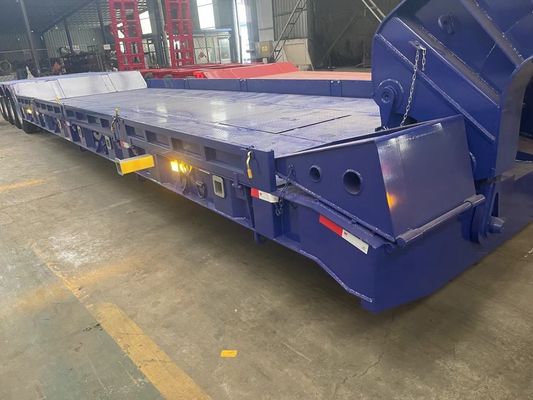 3 Axle Heavy Duty Low Loader Lowboy Semi Trailers For Excavator Transport