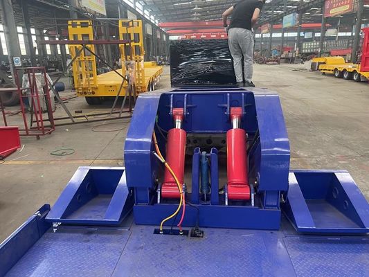 3 Axle Heavy Duty Low Loader Lowboy Semi Trailers For Excavator Transport