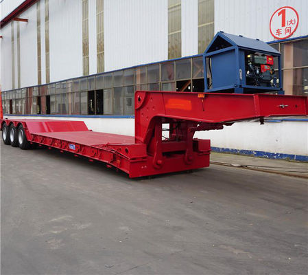 3 Axles Excavator Transport Gooseneck Lowboy Trailer Semi Low Loader Trailer
