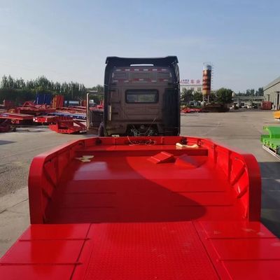 10t Grade Steel 3 Axle Low Bed Trailer For Construction Equipment Transport
