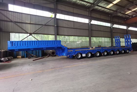7 Axle Low Bed Semi Trailer Drop Deck Flatbed Semi Truck Trailer