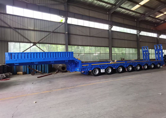 7 Axle Low Bed Semi Trailer Drop Deck Flatbed Semi Truck Trailer