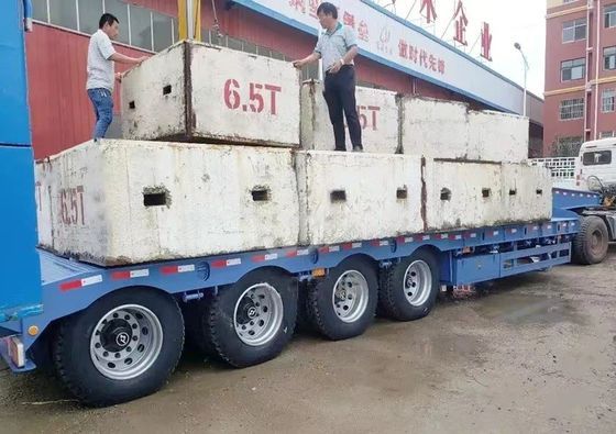 60-100 Ton Lowboy Semi Trailer Bulldozer Cargo Transporting Retractable Low Profile Semi Trailer