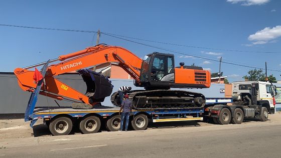 40-60 Tons Extendable Low Bed Trailer Low Loader Semi Trailer With Robust Construction