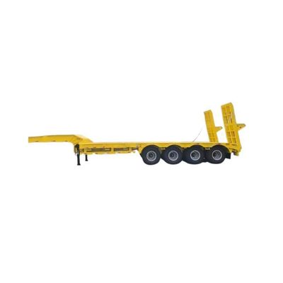 150t 4 Axle Low Bed Trailer Hydraulic Detachable Gooseneck Lowboy Trailer