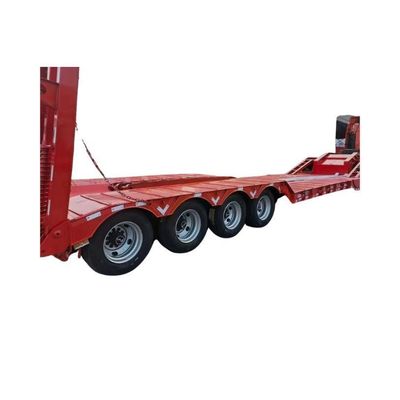 60 Ton 80 Ton Extendable Gooseneck Lowbed Trailer With Heavy Duty Structure