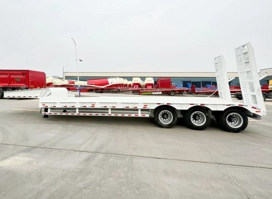 Jost Kingpin 80t 3 Axle Low Bed Trailer For Smooth And Safe Crane Machine Transport