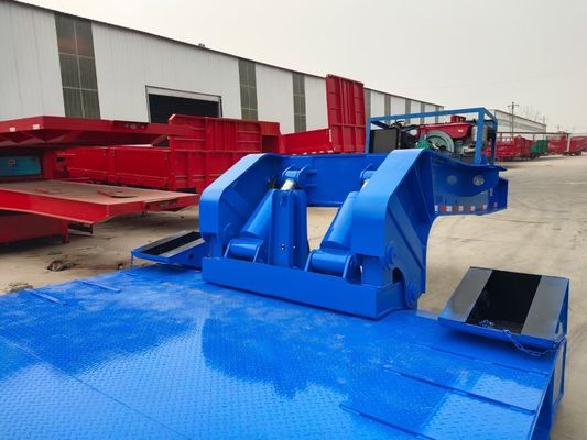 150t Low Bed Semi Trailer For Heavy Machine Transport ABS Anti Lock Braking System