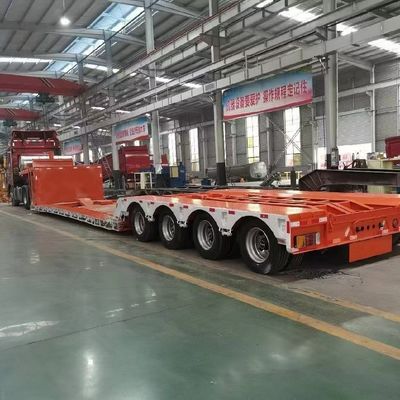 30-100 Tons Van Type Flatbed Semi Trailer 3 Axles Multi Function Skeleton Semi Trailer