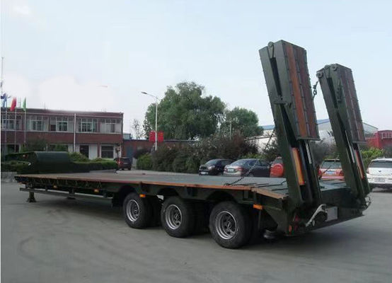 30-100 Tons Van Type Flatbed Semi Trailer 3 Axles Multi Function Skeleton Semi Trailer