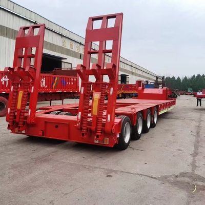 30-100 Tons Van Type Flatbed Semi Trailer 3 Axles Multi Function Skeleton Semi Trailer