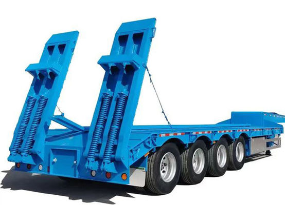 Customized 4 Axle Low Loader Trailer 60T-100T Lowbed Semi Trailer With Jost E100 Landing Gear