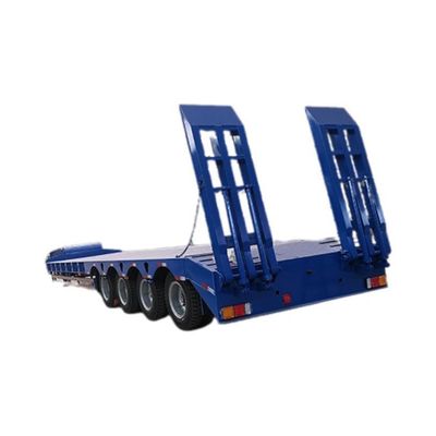 Customized 4 Axle Low Loader Trailer 60T-100T Lowbed Semi Trailer With Jost E100 Landing Gear