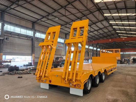 Jost E100 3 Axles Removable Gooseneck Lowboy Trailer 70t Heavy Truck Tractor Semi Trailer