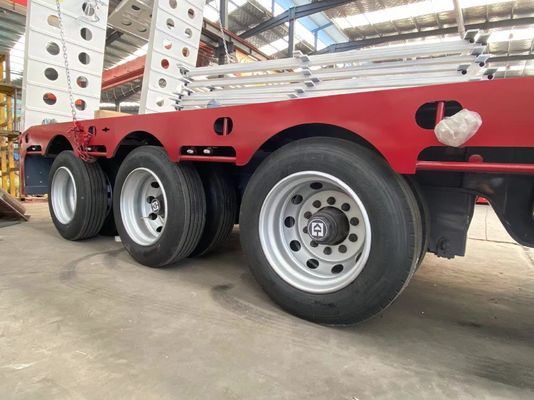 12 Tires 70 Ton Lowboy Trailer Flated Lowboy Semi Trailer With 9408TDP