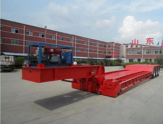 90t-120t Load Capacity Low Bed Semi Trailer For Heavy Duty Transportation