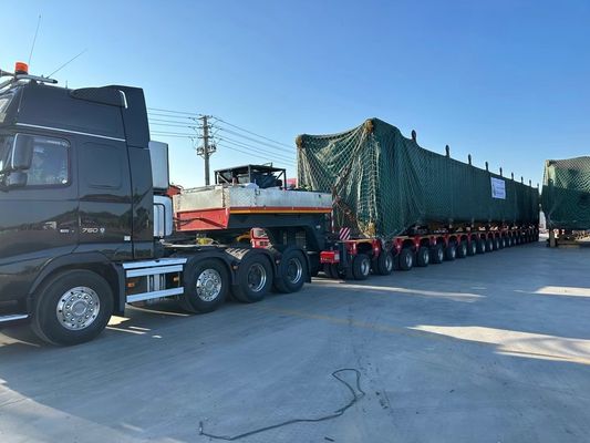 Customized Axles Hydraulic Lowbed Trailer For Oversized Load Transport