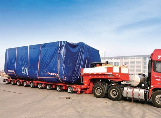 Customized Axles Hydraulic Lowbed Trailer For Oversized Load Transport