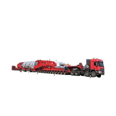 9 Line 18 Axle Hydraulic Steering Modular Trailer For Heavy Equipment Transport