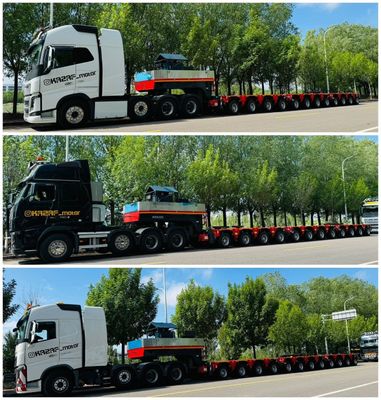 Modular Semi Trailer With 200/250/300/500 Tons Payload And Heavy Mechanical Suspension
