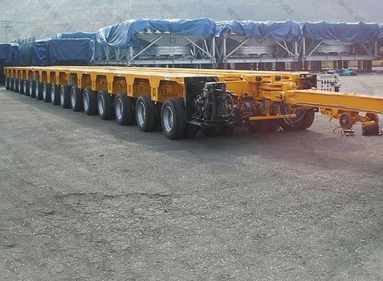 18 Axle Hydraulic Steering Modular Semi Trailer For Big Excavator Transport