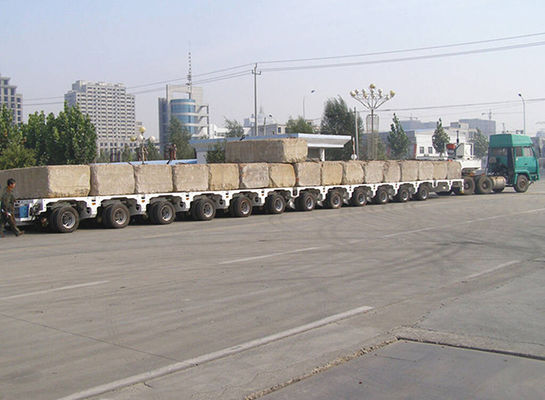 12 Axle Cargo Transporting Hydraulic Modular Trailer With Hydraulic Steering