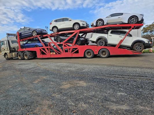 Low Bed Car Carrier Trailer 53ft With 25T Payload For Car Transport