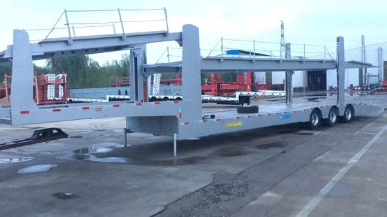 Van Type Two Axle Car Hauling Semi Trailers Equipped With BPW Axles
