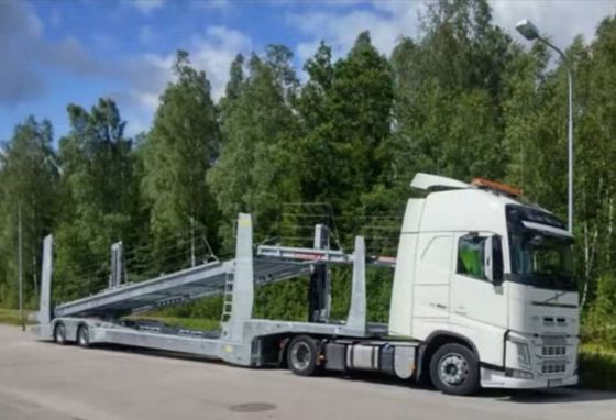 Customized Car Carrier Trailer With ADR Certification For Transporting 7 Cars