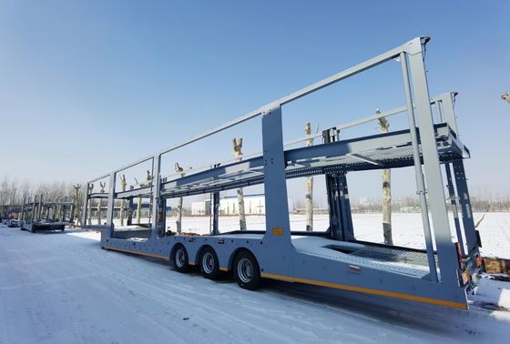 Fuwa / BPW Triple Axle Car Trailer Vehicle Transport Double Deck Semi Trailer