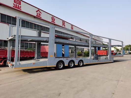 Fuwa / BPW Triple Axle Car Trailer Vehicle Transport Double Deck Semi Trailer