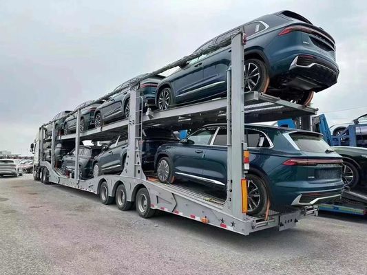 28T Loading Car Semi Trailer With Two Axle Air Suspension Customizable