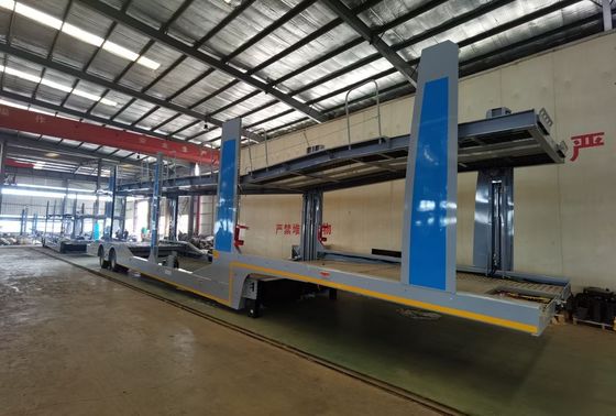 Two Axle Air Suspension Car Semi Trailer With Baking Paint / Polyurethane Paint