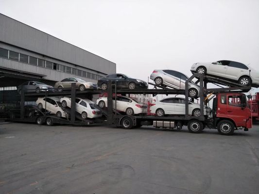 2 Axle Truck Semi Trailer Car Carrier Transport Semi Truck Trailer For Chinese Market