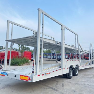 smooth Transport Tractor Towing Car Transport Trailer Double Deck For Carrying 6/8 Cars