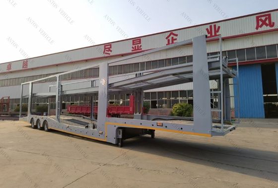Dual Axle Car Trailer Vehicle Transport Trailer With Air Suspension High Efficiency