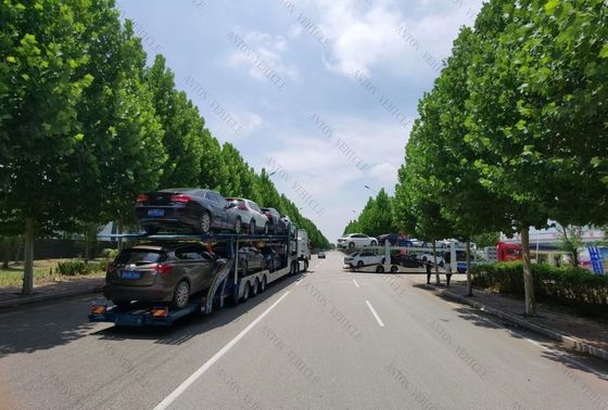 Van Type Two Axle Car Trailer CE Certification For Transporting 8 Cars