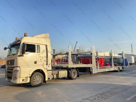 2axle Double Deck Semi Trailer 8 Car Transporter For Global 18t-28t Loading Weight