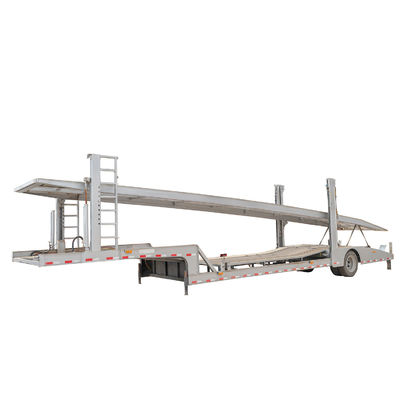 Flatbed 4 Car Carrier Trailer For Single Axle Pickup Truck Car Transport Semi Trailer