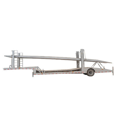 Flatbed 4 Car Carrier Trailer For Single Axle Pickup Truck Car Transport Semi Trailer