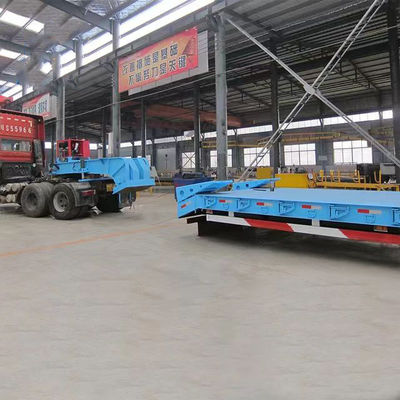 3 Axle Heavy Duty Low Loader Lowboy Semi Trailers For Excavator Transport