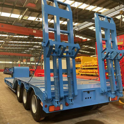 3 Axles Excavator Transport Gooseneck Lowboy Trailer Semi Low Loader Trailer