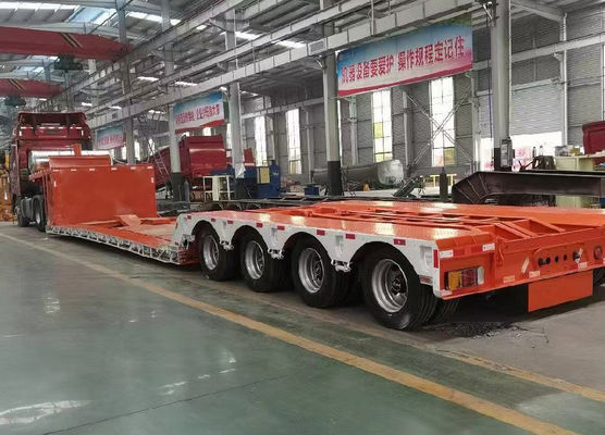 Customization Low Bed Gooseneck Trailer Excavator Transport 50t-80t Semi Bed Trailer