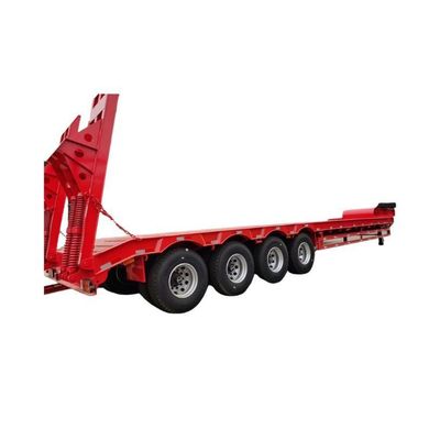 150t 4 Axle Low Bed Trailer Hydraulic Detachable Gooseneck Lowboy Trailer
